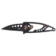 CRKT Snap Folding Knife, 2.55in, 420J2, Drop Point Blade, Black Stainless Steel Handle, 5102NK