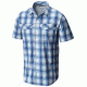 Columbia Silver Ridge Lite Plaid Short Sleeve Shirt - Mens, Azul Plaid, XL 1711591437XL