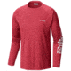 Columbia Terminal Tackle Long Sleeve Shirt - Men's, Sunset Red, White Logo, Extra Large, Tall, 138826-683-XLT