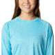 Columbia Tidal Tee II Long Sleeve Shirt - Women's, Opal Blue/Key West Logo, Medium, 1577661448OplBl,KyWstLgM