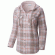 Columbia Times Two Hooded Long Sleeve Shirt - Women's-Lychee Plaid-Small