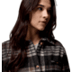 Columbia Wildest Venture Long Fleece Coat - Womens, Black Vagabond Plaid, Extra Small, 2136171-010-XS