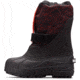 Columbia Youth Powderbug Plus II Print Winter Boots - Kids, Black, Blood Orange, Medium, 2, 1637881017-2