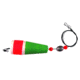 Comal Floats Popping Float Steel Leader 1/2oz Wght 32in Red/Grn, 30G3-STEEL