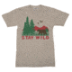 Compas Life Stay Wild T-Shirt, Heather Stone, Small, CFA17SS005-S-CHTH