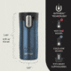 Contigo West Loop 3.0, 12 oz,Transparent Blueberry, 12, CTSSWL3020-8