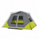 Core Equipment 6 Person Instant Cabin Tent with Awning, Green/Gray, 11 x 9 ft, 40059