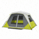 Core Equipment 6 Person Instant Cabin Tent with Awning, Green/Gray, 11 x 9 ft, 40059