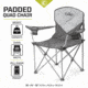 Core Equipment Padded Quad Chair, Grey, 40019