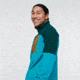 Cotopaxi Abrazo Half-Zip Fleece Jacket - Mens, Deep Ocean &amp; Mineral Blue, Large, DOR-S22-DOMB-M-L