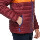 Cotopaxi Fuego Down Hooded Jacket - Kids, Burgundy Stripes, Small, KFDJ-F23-BURGS-Kids-S