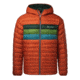 Cotopaxi Fuego Down Hooded Jacket - Mens, Cayenne Stripes, Large, FDJ-F20-CAYS-M-L