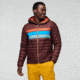 Cotopaxi Fuego Down Hooded Jacket - Mens, Chestnut Stripes, Large, FDJ-F22-CHSNTHS-M-L