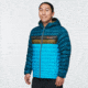 Cotopaxi Fuego Down Hooded Jacket - Mens, Deep Ocean &amp; Mineral Blue, Large, FDJ-S22-DOMTM-M-L