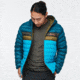 Cotopaxi Fuego Down Hooded Jacket - Mens, Deep Ocean &amp; Mineral Blue, Large, FDJ-S22-DOMTM-M-L
