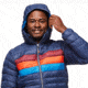 Cotopaxi Fuego Down Hooded Jacket - Mens, Ink Stripes, Small, FDJ-F23-INKS-M-S