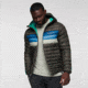 Cotopaxi Fuego Down Hooded Jacket - Mens, Iron Stripes, Small, FDJ-F21-IRONS-M-S