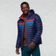 Cotopaxi Fuego Down Hooded Jacket - Mens, Maritime/Currant Stripes, Medium, FDJ-F22-MTCUR-M-M