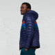 Cotopaxi Fuego Down Hooded Jacket - Mens, Maritime/Currant Stripes, Medium, FDJ-F22-MTCUR-M-M