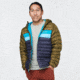 Cotopaxi Fuego Down Hooded Jacket - Mens, Oak &amp; Graphite, 2XL, FDJ-S22-OAKGRP-M-XXL