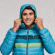 Cotopaxi Fuego Down Hooded Jacket - Mens, Poolside Stripes, Medium, FDJ-S23-PLSTR-M-M