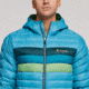 Cotopaxi Fuego Down Hooded Jacket - Mens, Poolside Stripes, Medium, FDJ-S23-PLSTR-M-M