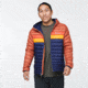 Cotopaxi Fuego Down Hooded Jacket - Mens, Spice/Maritime, Extra Small, FDJ-S22-SPMTM-M-XS