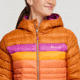 Cotopaxi Fuego Down Hooded Jacket - Womens, Mezcal/Nectar, Extra Small, FDJ-S23-MZNTR-W-XS