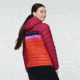 Cotopaxi Fuego Down Hooded Jacket - Womens, Raspberry &amp; Canyon, Large, FDJ-S22-RSPCYN-W-L