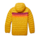 Cotopaxi Fuego Down Hooded Pullover - Womens, Amber Stripes, Extra Large, FDP-F22-AMBS-W-XL