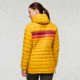 Cotopaxi Fuego Down Hooded Pullover - Womens, Amber Stripes, Extra Large, FDP-F22-AMBS-W-XL