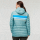 Cotopaxi Fuego Down Hooded Pullover - Womens, Bluegrass Stripes, Small, FDP-F22-BLGS-W-S