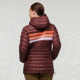 Cotopaxi Fuego Down Hooded Pullover - Womens, Chestnut Stripes, Extra Large, FDP-F22-CHSNTHS-W-XL