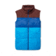 Cotopaxi Solazo Down Vest - Mens, Chestnut/Saltwater, Large, SDV-F22-CHSSW-M-L