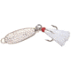 Cotton Cordell Little Mickey Jigging Spoon, 1 1/2in Dressed Treble, 1/4oz, 2/Pack, Silver Feathered, K7114