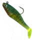 Creme Lures Spoiler Shad Bait w/Spiner Shad, 1, 3in, Firetiger, SSB303S