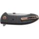 CRKT Avant Folding Knife w/Locking Liner, 3.175in 8Cr14MoV Steel Blade, Black Weaved Carbon Fiber - 1 Layer &amp; Black G10 Handle, Black, 4620