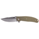 CRKT Butte Deadbolt Lock Assisted Opening Folding Knife, 3.36in, D2 Steel, Drop Point, G10 Handle, OD Green, 2471