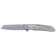 CRKT Fortuitous Folding Knife, 3.51in, Rose Damasteel, Drop Point Blade, Green G10 Handle, 4015