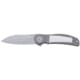CRKT Monument Folding Knife, 3.07in, Damascus, Drop Point Blade, Silver G10 Handle, 4001