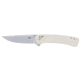 CRKT Q Compact Folding Knife, 3.05in, D2 Tool Steel Blade, Drop Point Blade, Sand G10 Handle, 7075S