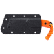 CRKT Razel Compact Fixed Blade Knife, 2.32in, D2, Chisel Blade, Orange G10 Handle, 4036ER