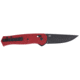 CRKT Sero Folding Knife, 3.02in, D2 Tool Steel Blade, Drop Point Blade, Black/Red G10 Handle, 7170R