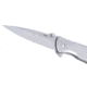 CRKT Slag Assisted Opening Folding Knife, 2.95in, D2, Drop Point, Gray Stainless Steel Handle, 7600