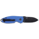 CRKT Squid Button Lock Folding Knife, 2.27in, D2, Drop Point Blade, Blue G10 Handle, 2474BD