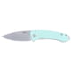 CRKT Tuna Compact Folding Knife, 2.73in, 14C28N, Drop Point Blue, Aqua G10 Handle, 2522B