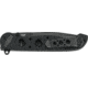 CRKT M16-03DB Folding Knife by Kit Carson, 3.5in, D2 Steel, Stonewash Plain Blade, Black Matte Aluminum Handle, M1603DB