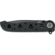 CRKT M16-03DB Folding Knife by Kit Carson, 3.5in, D2 Steel, Stonewash Plain Blade, Black Matte Aluminum Handle, M1603DB