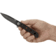 CRKT M16-03DB Folding Knife by Kit Carson, 3.5in, D2 Steel, Stonewash Plain Blade, Black Matte Aluminum Handle, M1603DB
