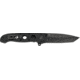 CRKT M16-04DB Assisted Opening Folding Knife, 3.89in, Stonewash D2 Steel Blade, Tanto, Black Aluminum Handle, Black, M16-04DB